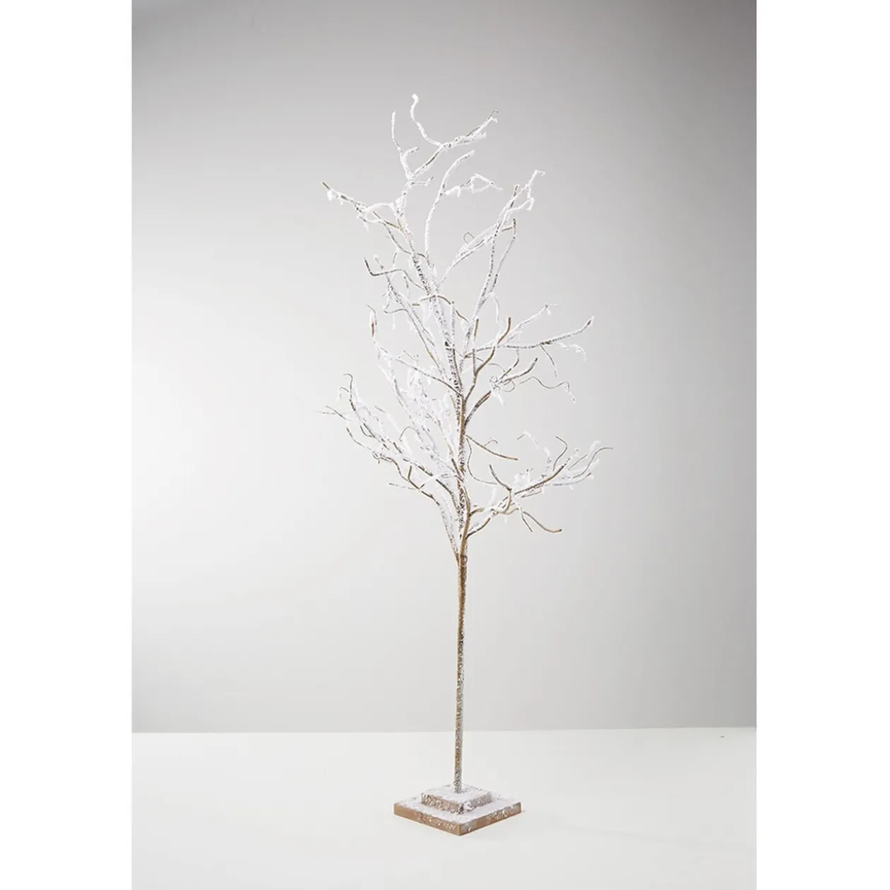 Arbre de Noël enneigé blanc effet neige H 130 cm