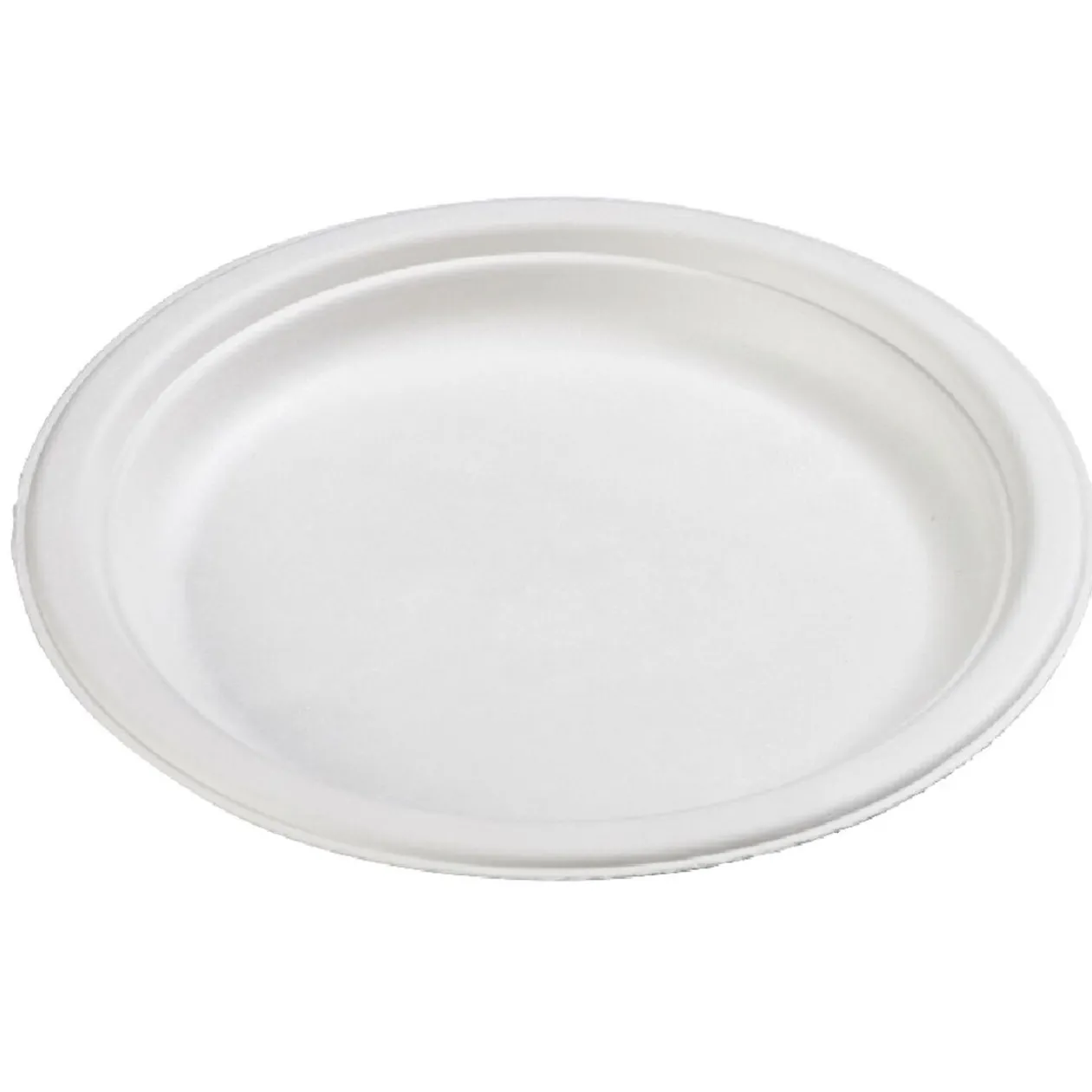 Assiette à dessert ronde en canne à sucre x12