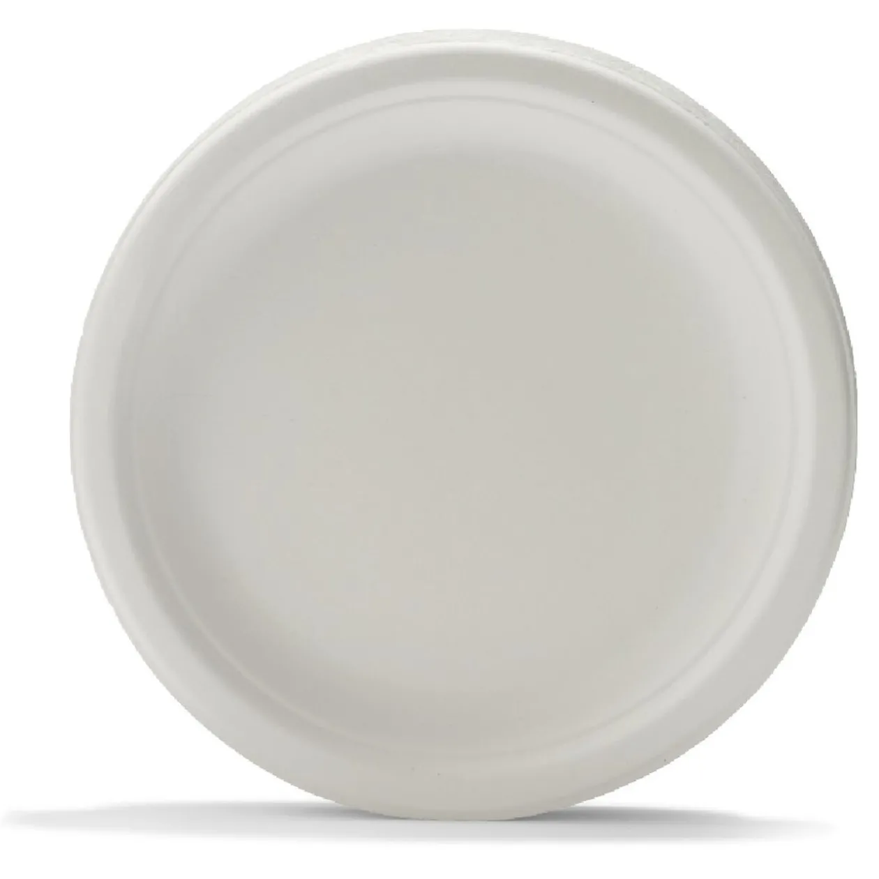 Assiette à dessert ronde en canne à sucre x12