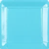 Assiette carton bleu x8