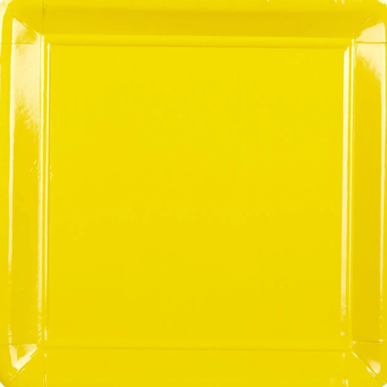 Assiette carton jaune x8