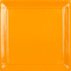 Assiette carton orange x8