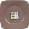 Assiette carton taupe X10