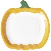 Assiette en carton design citrouille x10