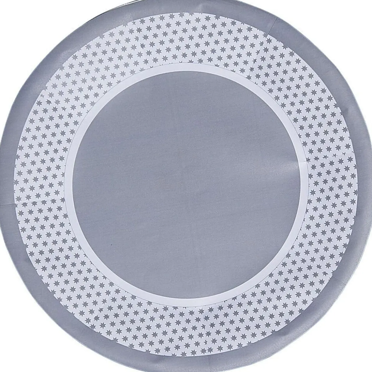 Assiette plate et dessert jetable motif sapin argent carton