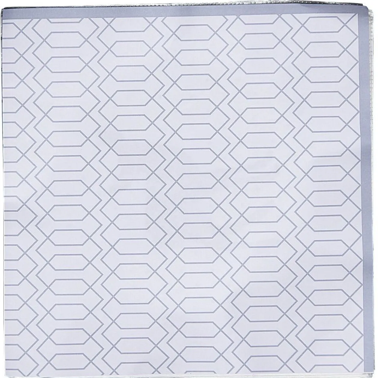 Assiette plate et dessert jetable motif sapin argent carton