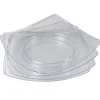 Assiette plate plastique transparente x4