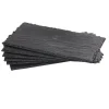 Assiette rectangulaire 30x15 cm imitation ardoise noir x6