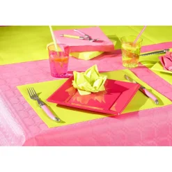 Assiettes plastique vert kiwi x 8