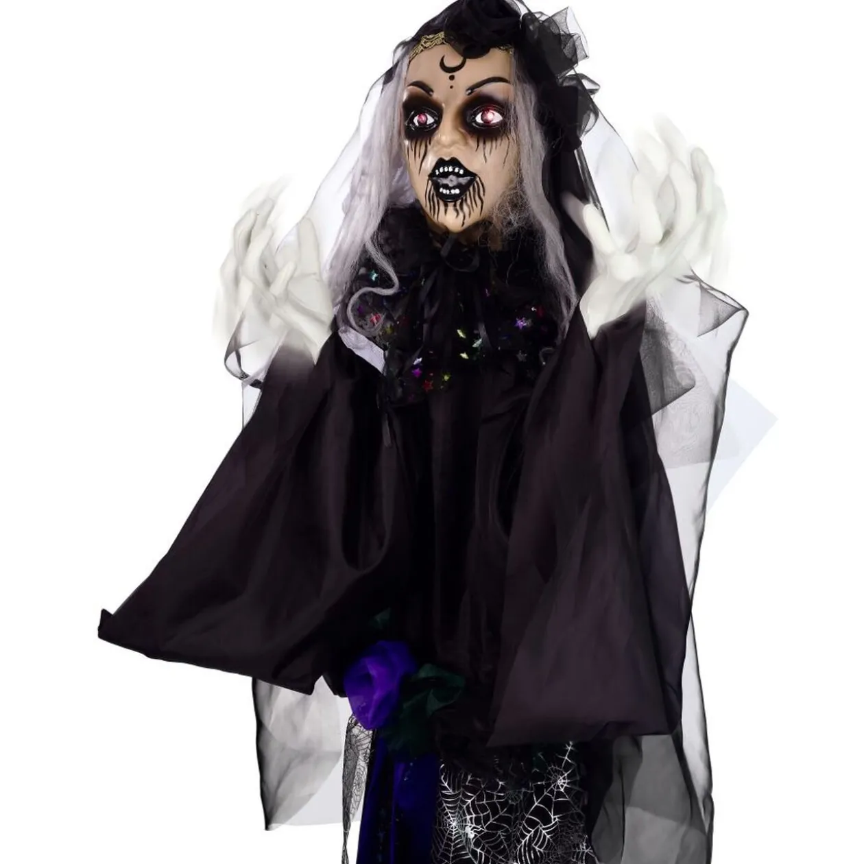 Automate dame animée et sonore Halloween 170cm