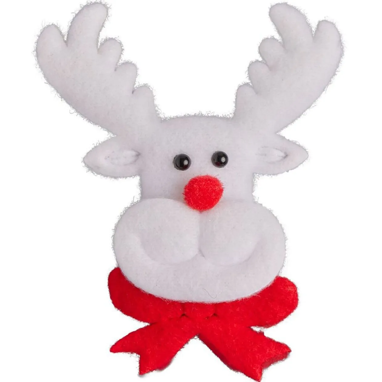 Badge lumineux Noël rouge et blanc - 4 modèles