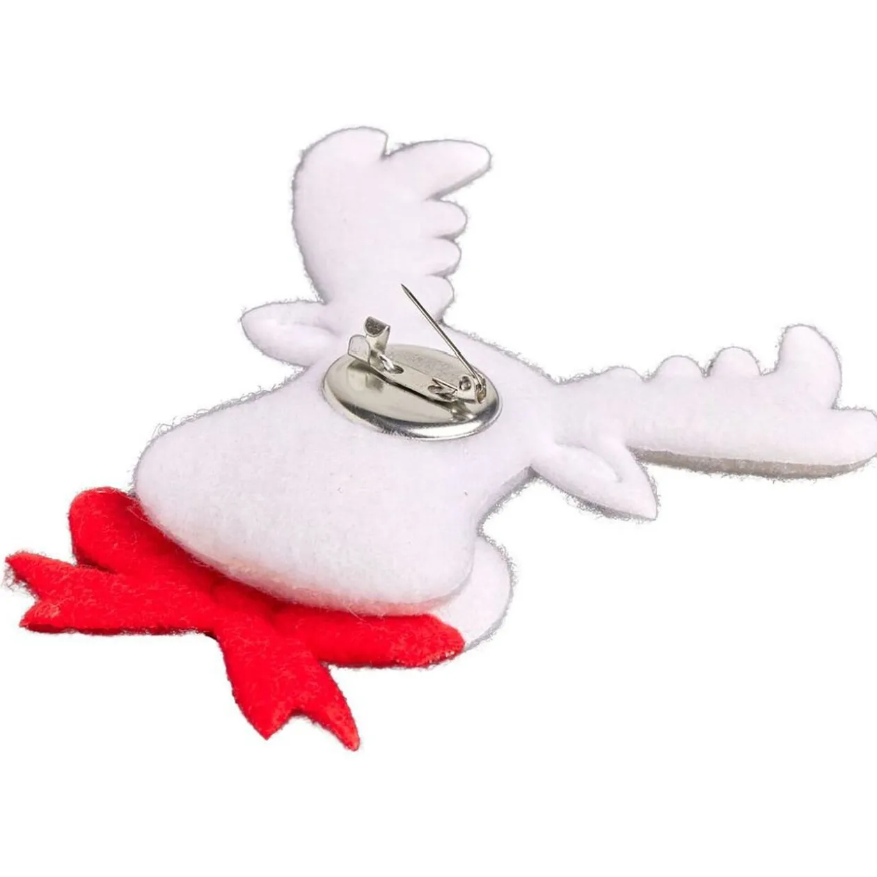 Badge lumineux Noël rouge et blanc - 4 modèles