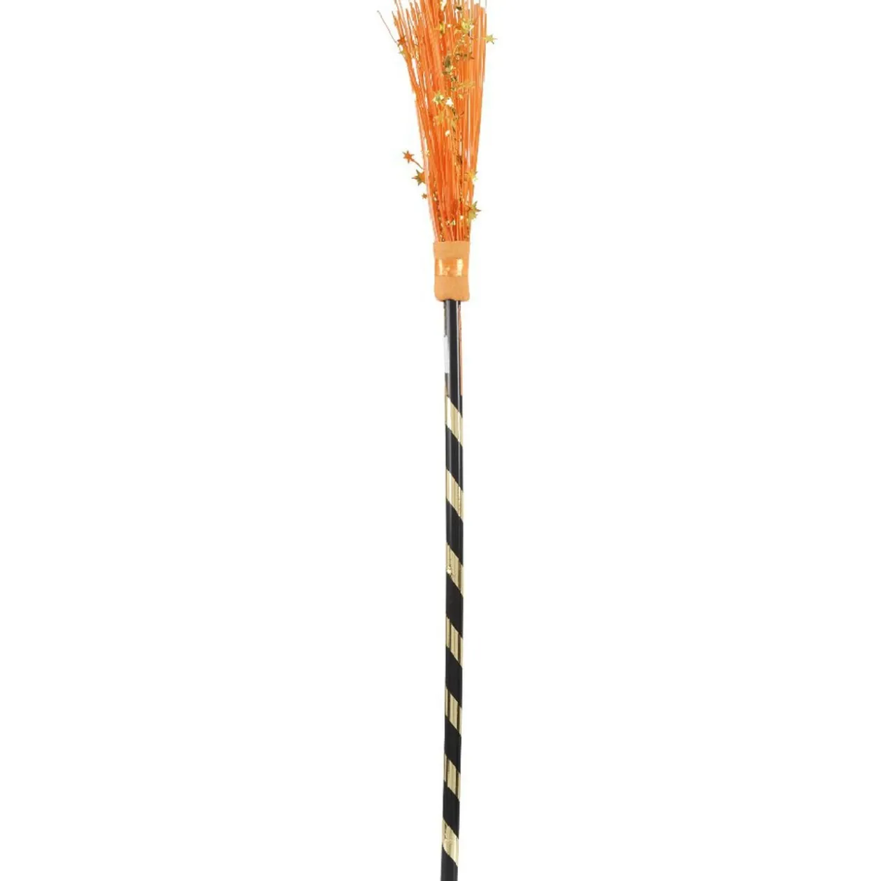 Balai sorcière Halloween fluo décor étoile H93 cm