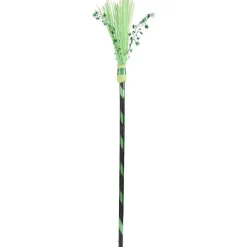 Balai sorcière Halloween fluo décor étoile H93 cm