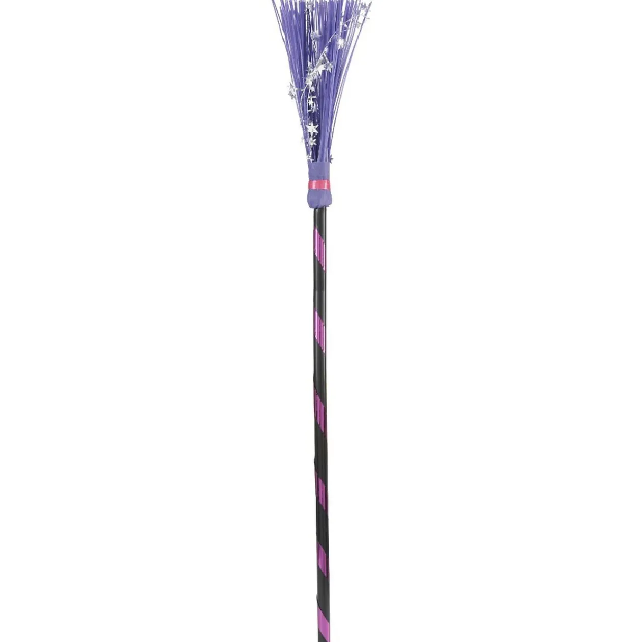 Balai sorcière Halloween fluo décor étoile H93 cm