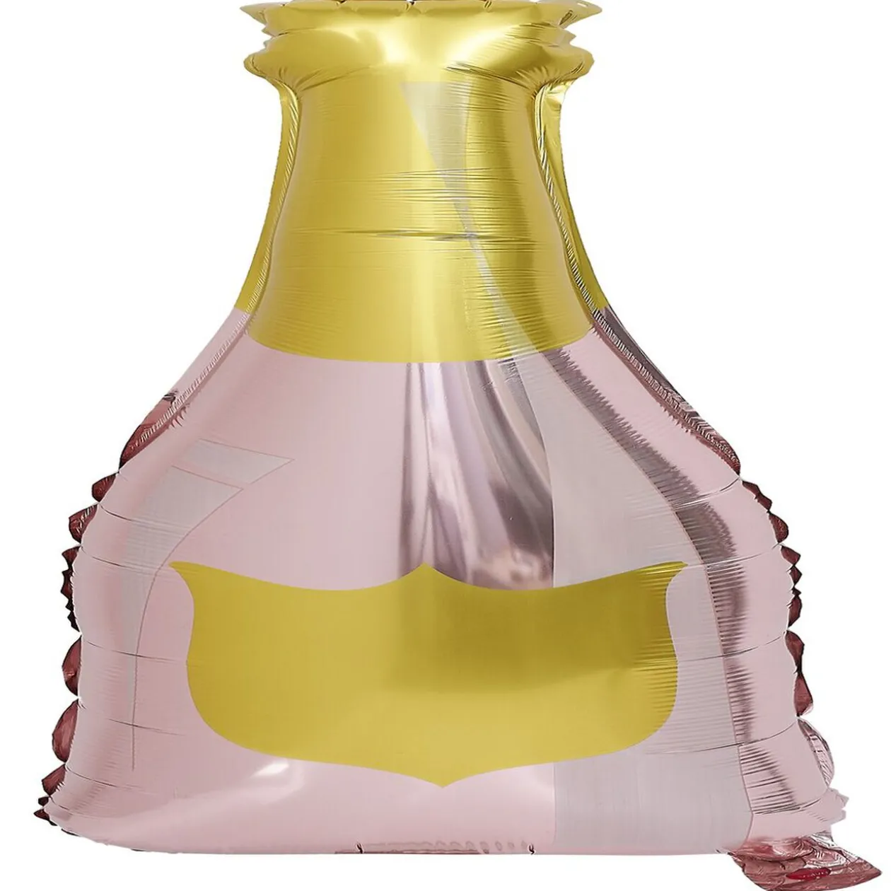 Ballon alu forme bouteille rose et dorée 78cm
