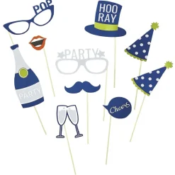 Ballon alu forme cadre photo avec accessoires photobooth 10 personnes