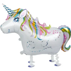 Ballon alu licorne avec pieds L75xH57cm