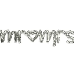 Ballon alu Mr Mrs argenté et rose gold L120cm