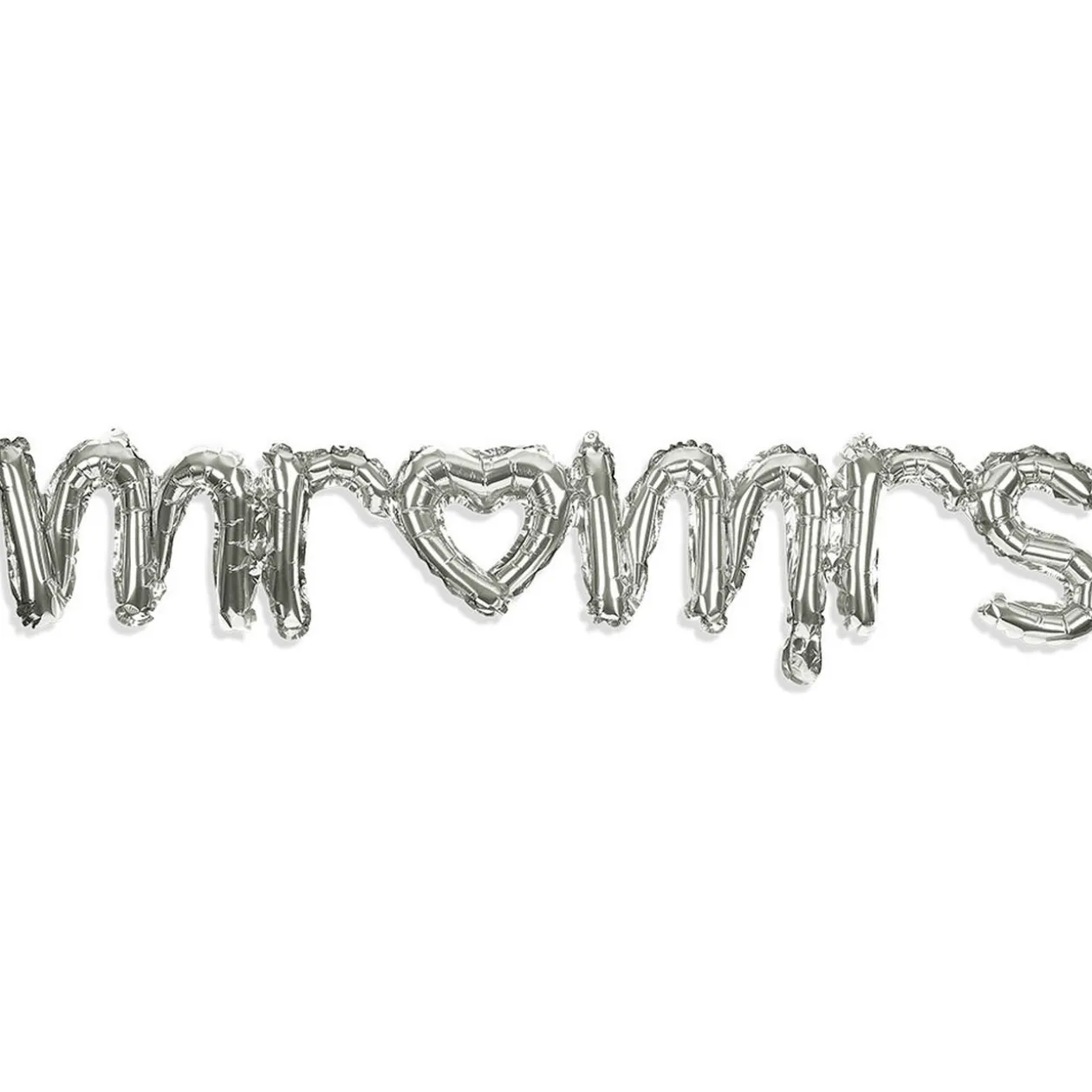 Ballon alu Mr Mrs argenté et rose gold L120cm
