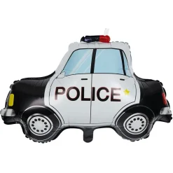 Ballon alu police voiture L74cm