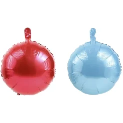 Ballon aluminium bleu et rouge x 2