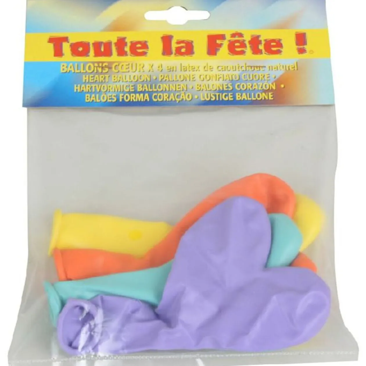 Ballon baudruche coeur x4