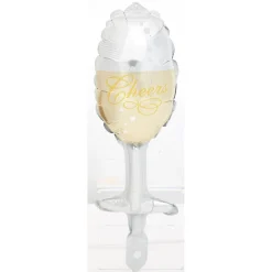 Ballon baudruche de réveillon forme bouteille ou flûte