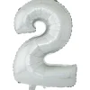 Ballon chiffre 2 aluminium