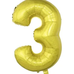 Ballon chiffre 3 en aluminium