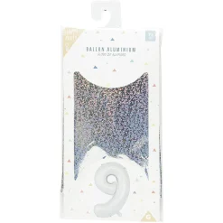 Ballon chiffre 9 en aluminium