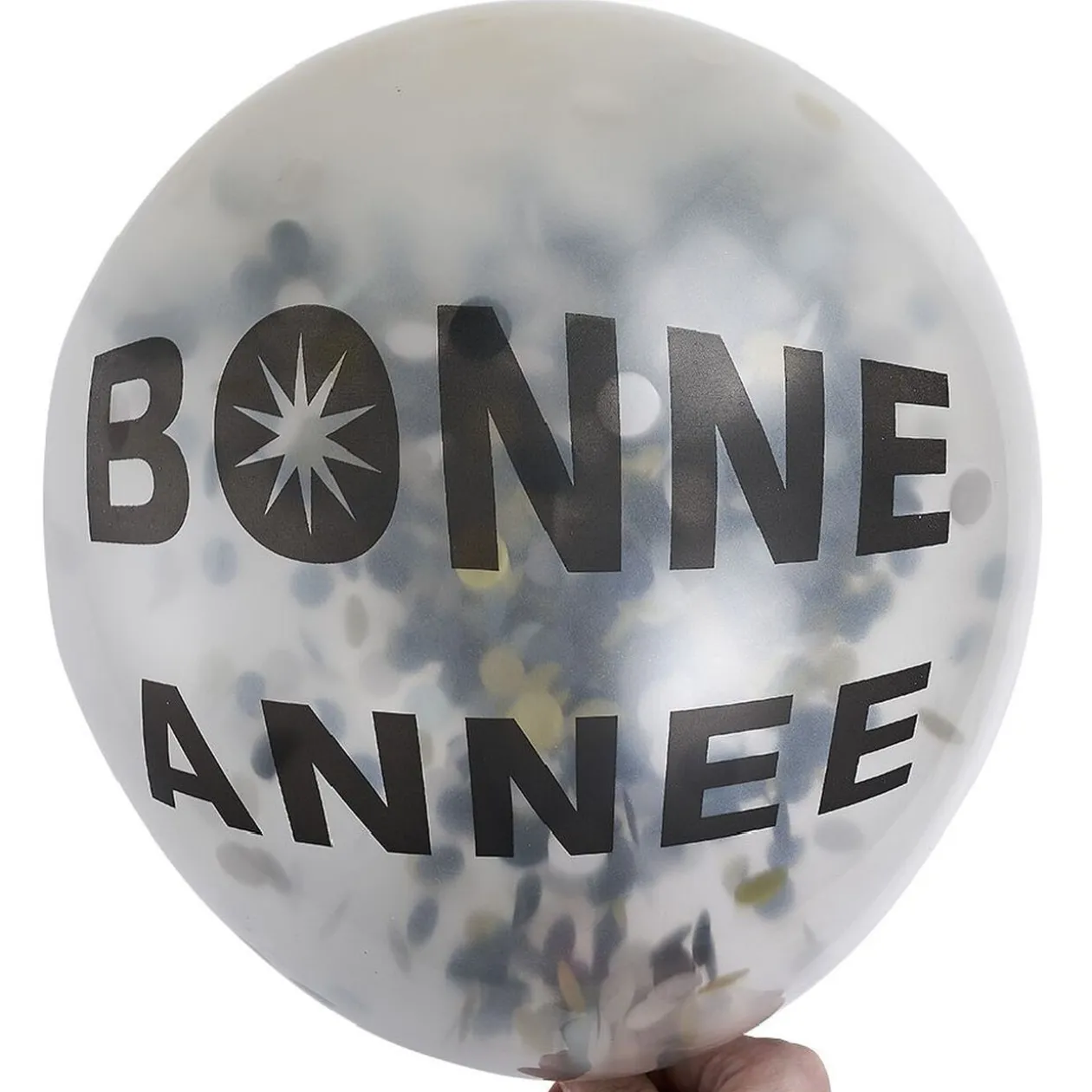Ballon confettis Bonne année Ø40cm