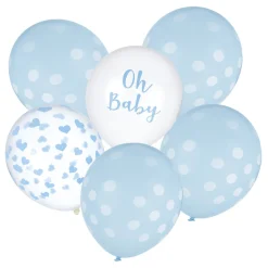 Ballon décor Baby rose ou bleu x6