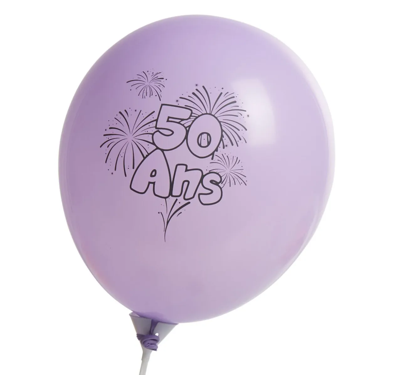 Ballon de baudruche anniversaire 50 ans multicolore x10