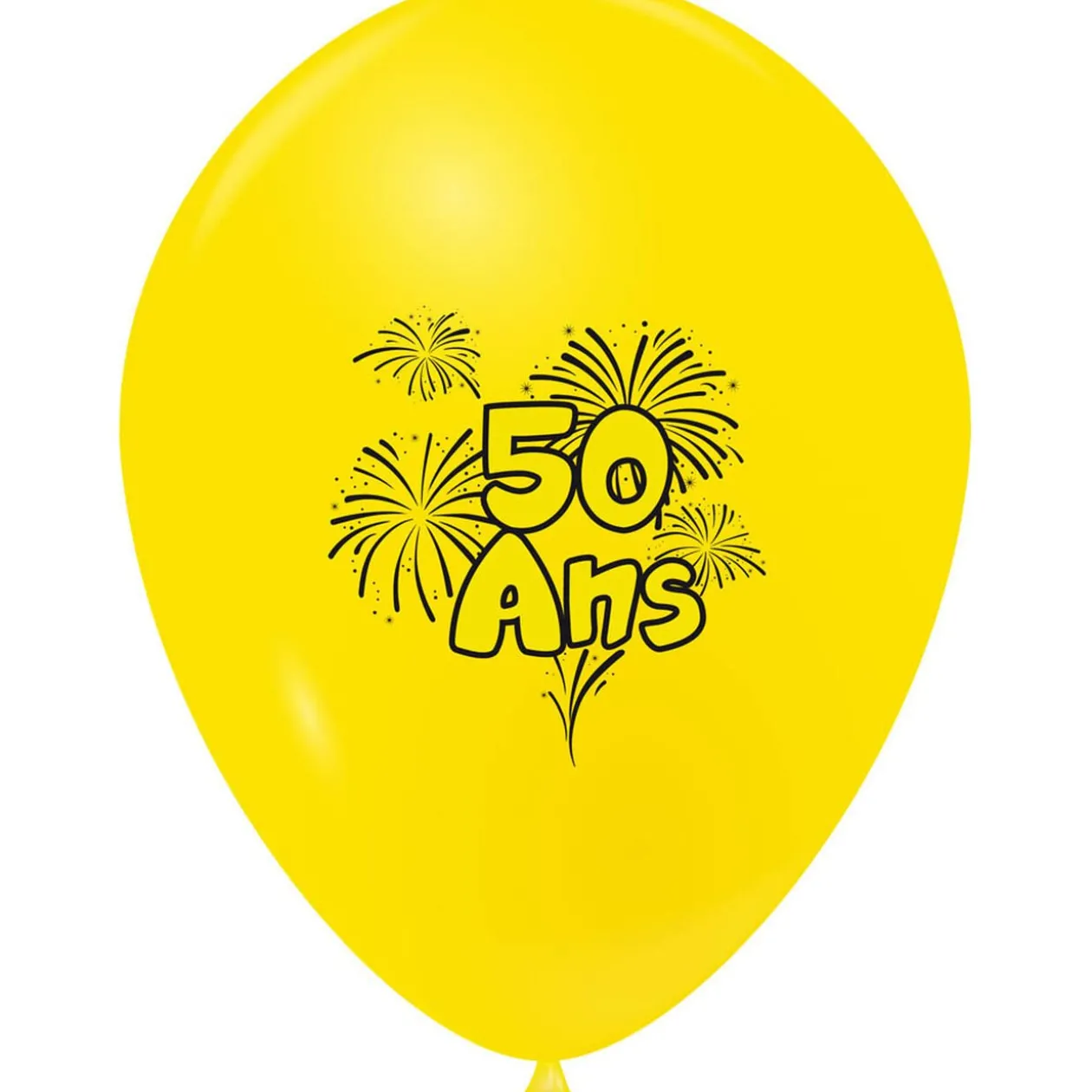 Ballon de baudruche anniversaire 50 ans multicolore x10
