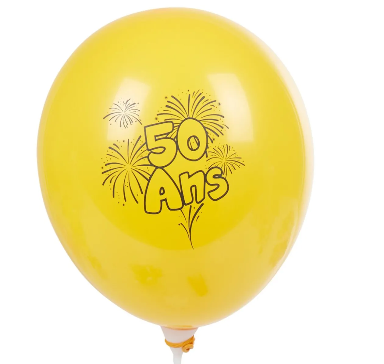 Ballon de baudruche anniversaire 50 ans multicolore x10