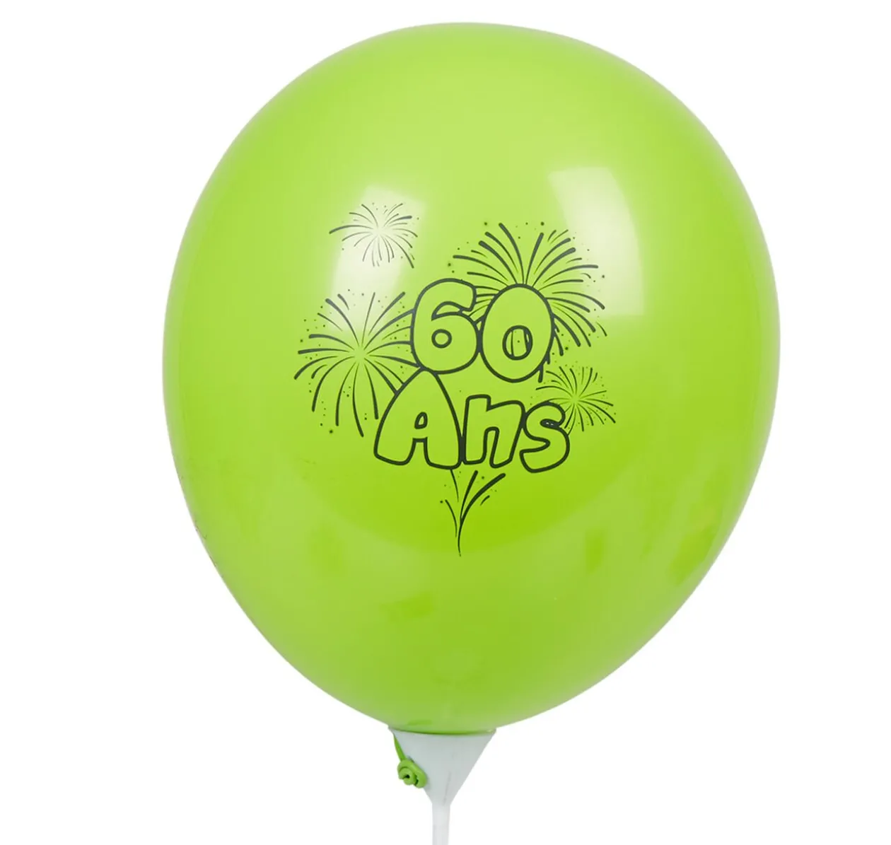 Ballon de baudruche anniversaire 60 ans multicolore x10