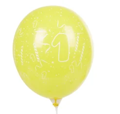 Ballon de baudruche chiffre 1 multicolore x8