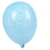 Ballon de baudruche chiffre 3 multicolore x8