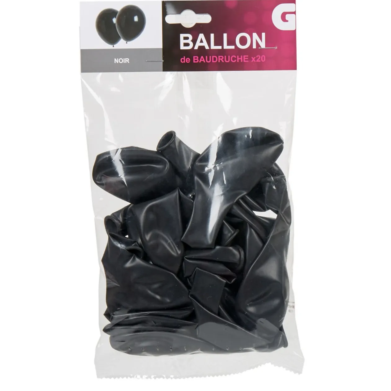 Ballon de baudruche noir x20