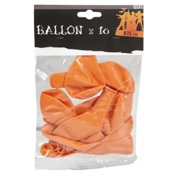 Ballon de baudruche orange Halloween x10