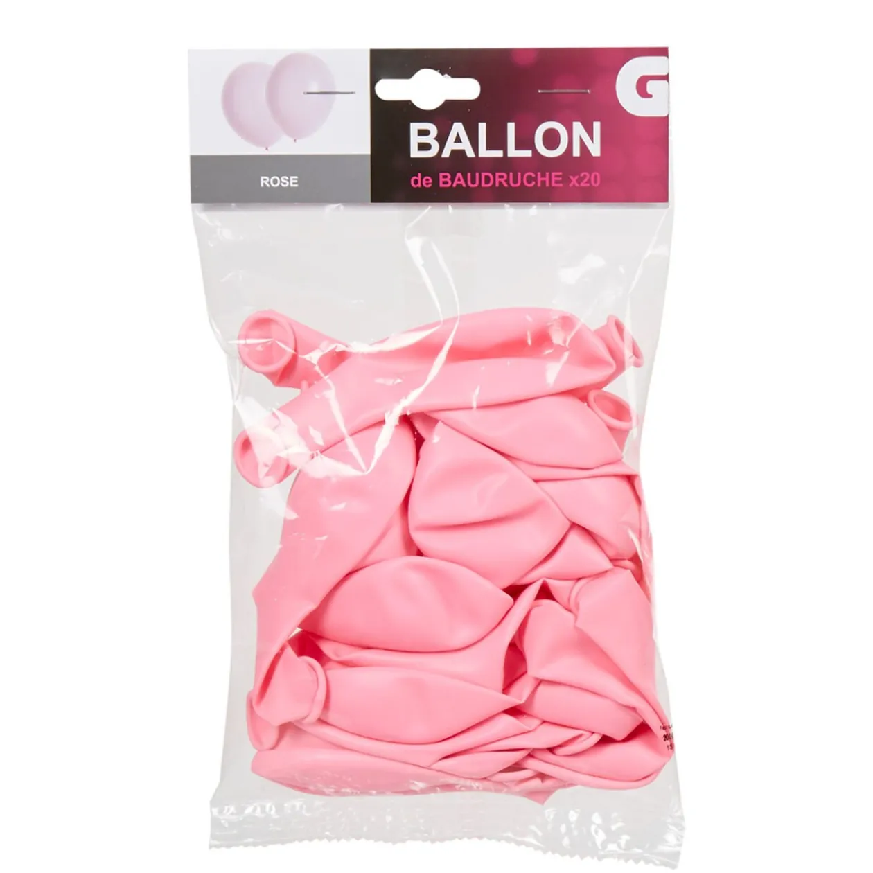 Ballon de baudruche rose x20
