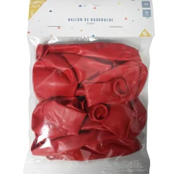 Ballon de baudruche uni rouge x10