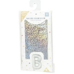 Ballon forme lettre B, aluminium