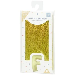 Ballon forme lettre F, aluminium