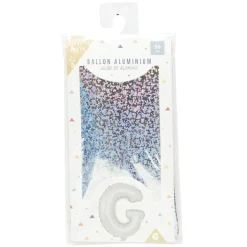 Ballon forme lettre G, aluminium