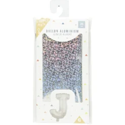 Ballon forme lettre J, aluminium