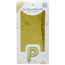 Ballon forme lettre P, aluminium