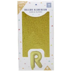 Ballon forme lettre R, aluminium