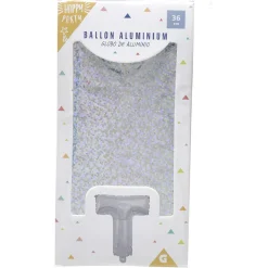 Ballon forme lettre T, aluminium